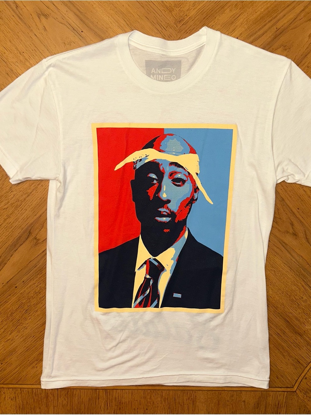 Andy Mineo Tupac Tshirt Size XS White Pac Did A lot More For Me Than Barack 116